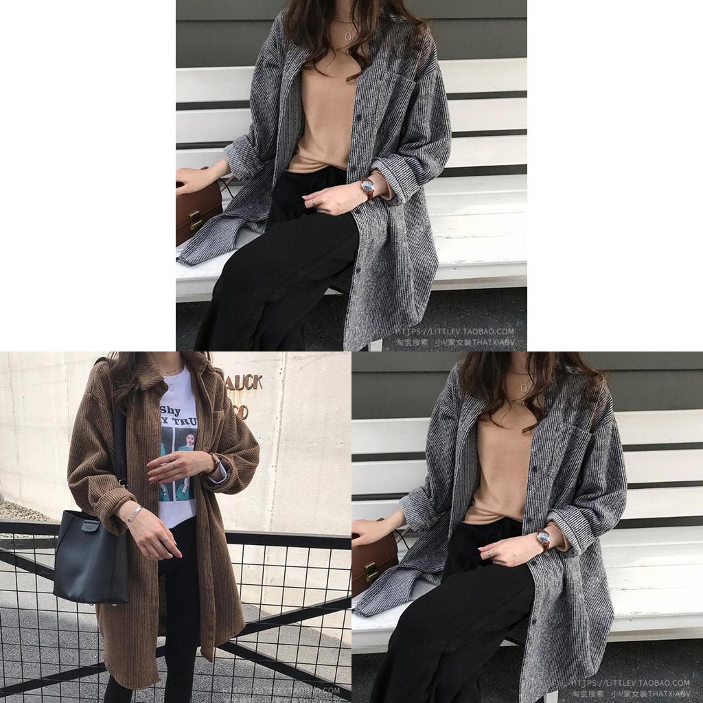 Corduroy Shirt For Women With Relaxed Bf Fit And Piping Design For Casual Autumn Wear
