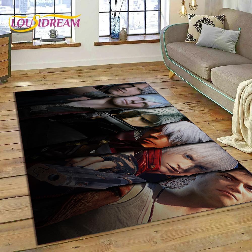 DMC Game 3D D-Devil May Cry Cartoon Rug Carpet for Living Room Bedroom Home Decor,Floor Mat Non-slip Decoration for Sofa Doormat