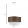 Cake Single Pendant Chandelier Dark Brown Fabric Bedroom Living Room Sitting Room Hall Lighting