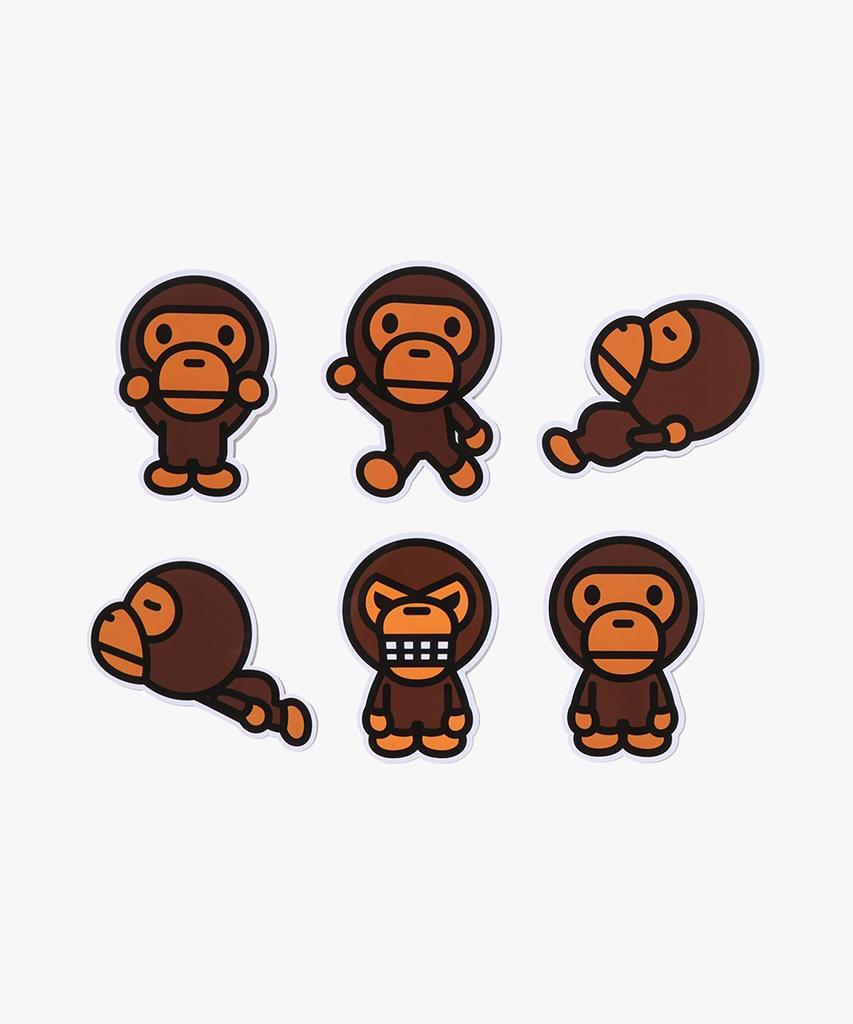 BAPE Milo Sticker Set Brown