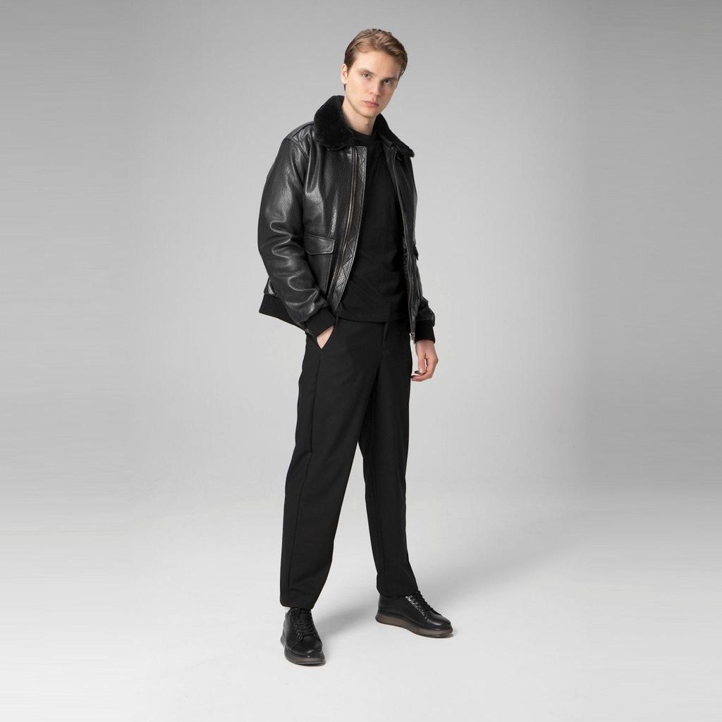 Dericlub Мужское пальто из 100% натуральной кожи