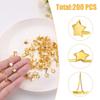 100pcs Mini Brads Pattern Clips Metal Paper Clasps Split Pins Round Head Clips for School Scrapbooking Paper Paper Clip