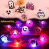 Halloween Light-Up Rings - Pumpkin, Skull, and Bat Designs for Parties