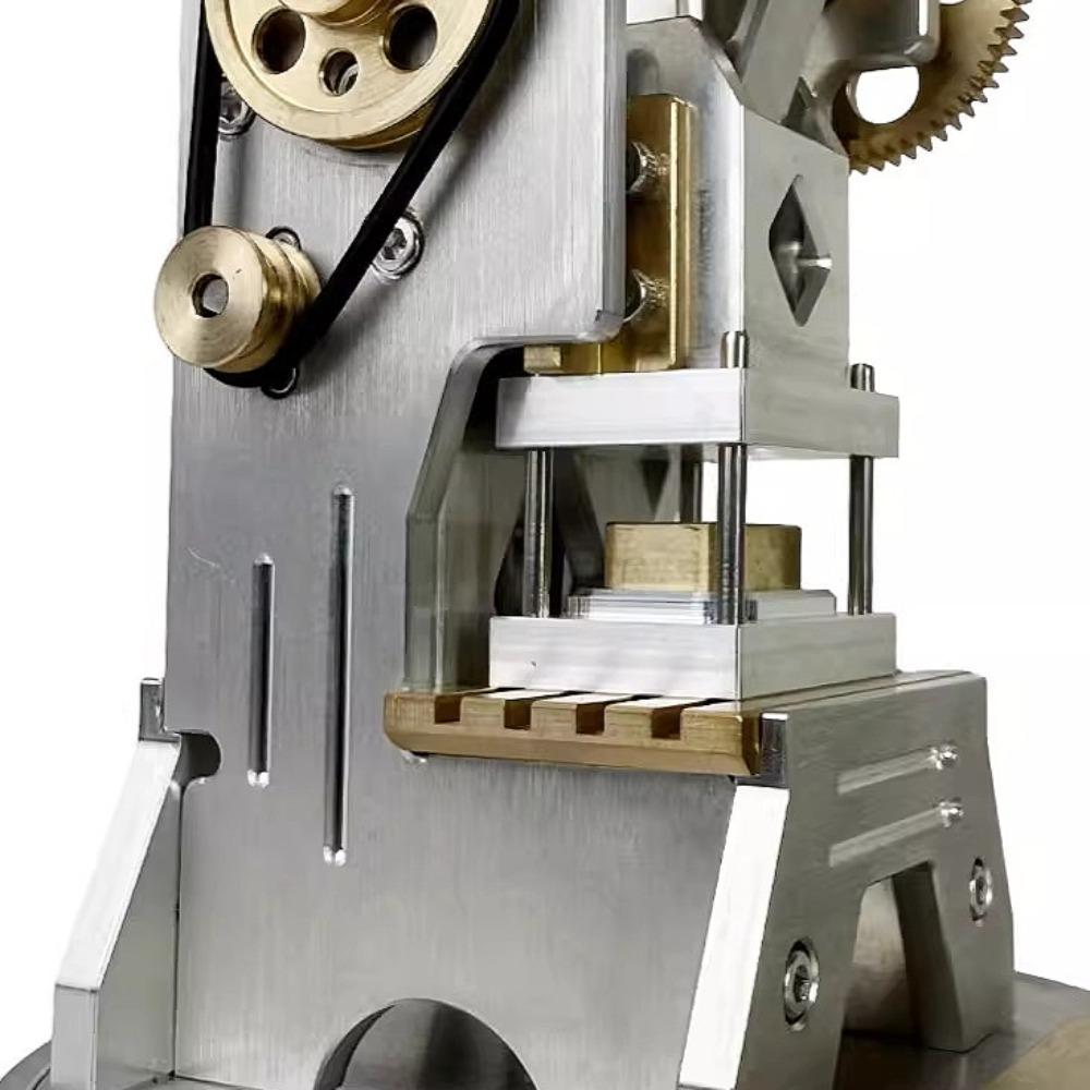 Miniature Stamping Press Model Desktop Movable CNC Precision Model Two Adjustable Speeds Creative Model Ornament Toy