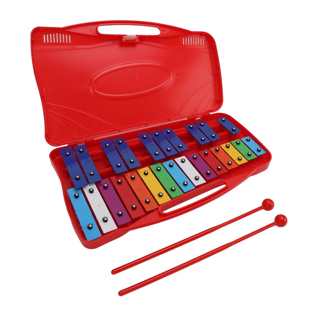 Детский ксилофон из алюминия, красочный 25-нотный профессиональный ксилофон, инструмент для дошкольного образования