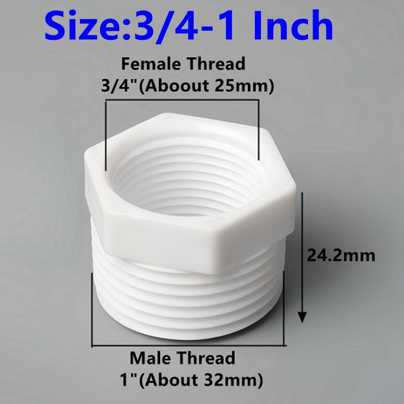 PVC Male-Female Thread Reducer Joints 1/8 1/4 3/8 1/2 3/4 1" Garden Irrigation Water Pipe Fittings Aquarium Fish Tank Adapters