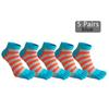 1/5 Pairs Men Ankle Toe Socks Pure Cotton Striped Bright Color Anti-Bacterial Breathable Boat Five Finger Socks Boy 4 Seasons