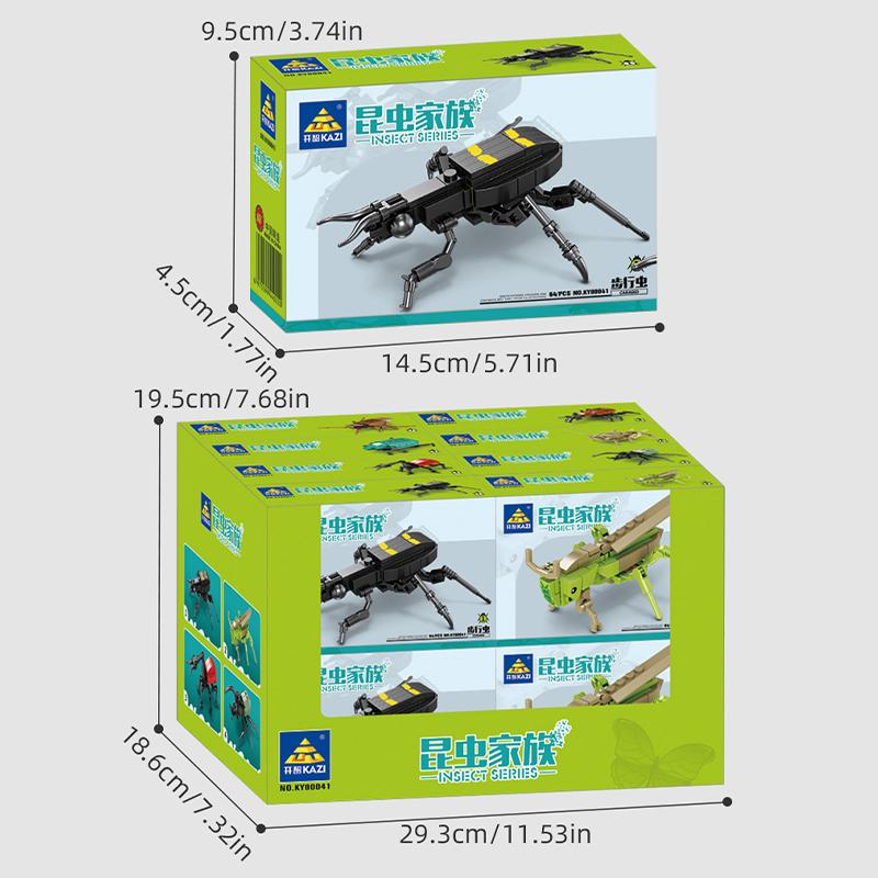 Мини Серия Насекомых Конструктор Кузнечик Единорог Скарабей Милое Маленькое Животное Сборочные Кирпичики Игрушки Детский Рождественский Подарок