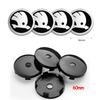 56/60/68/65mm Car Styling Wheel Center Hub Caps Rim Cover Badge Sticker For Skoda Octavia Fabia Rapid Superb Kodiaq Karoq Kamiq