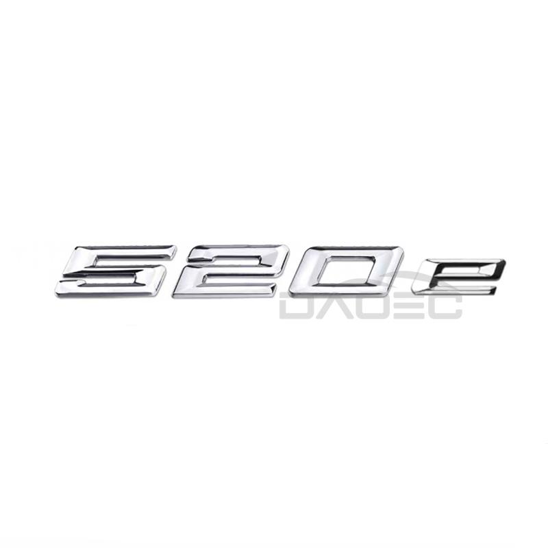 Car Trunk Chrome Letters Badge Emblem Decals Sticker For BMW 5 Series 520e 525e 528e 530e 540e 545e 550e E39 E60 E61 F10 F11 G30