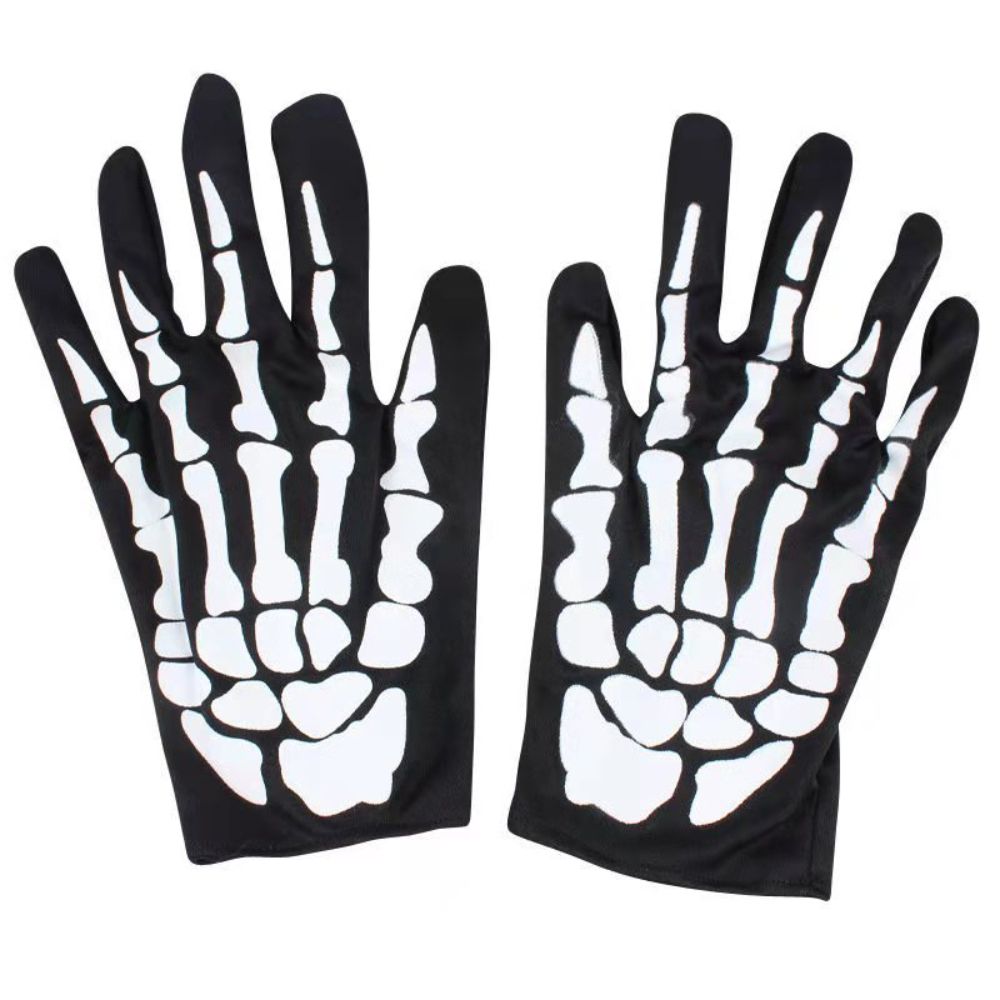 Props Cosplay Accessories White Skeleton Gloves Women Men Gloves Ghost Bone Mittens Halloween Party