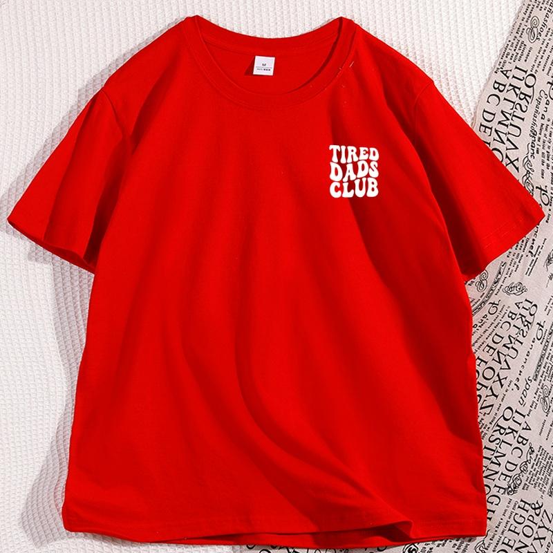 Tired Dads Club T Shirt New Dad Club TShirt Male Cotton Short Sleeve Tshirt High Quality Streetwear Y2k Clothes Man Tops