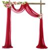 Wedding Arch Draping Fabric Veil Chiffon Beauty Gauze Wrinkle Resistant Outdoor Lawn Ceremony Backdrop Decoration Marriage