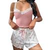 Удобный кружевной комплект майка и шорты для дома и отдыха