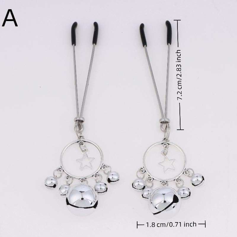 1 Pairs Bell Milk Clip Breast Clip Female Clitoris Clip Couple Sex Toy Massage Stimulation Adult Nipple Training Tool