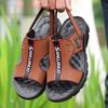 2025 летние новые мужские кожаные дышащие сандалии мужская спортивная обувь двойного назначения пляжная обувь повседневные классные тапочки 20257