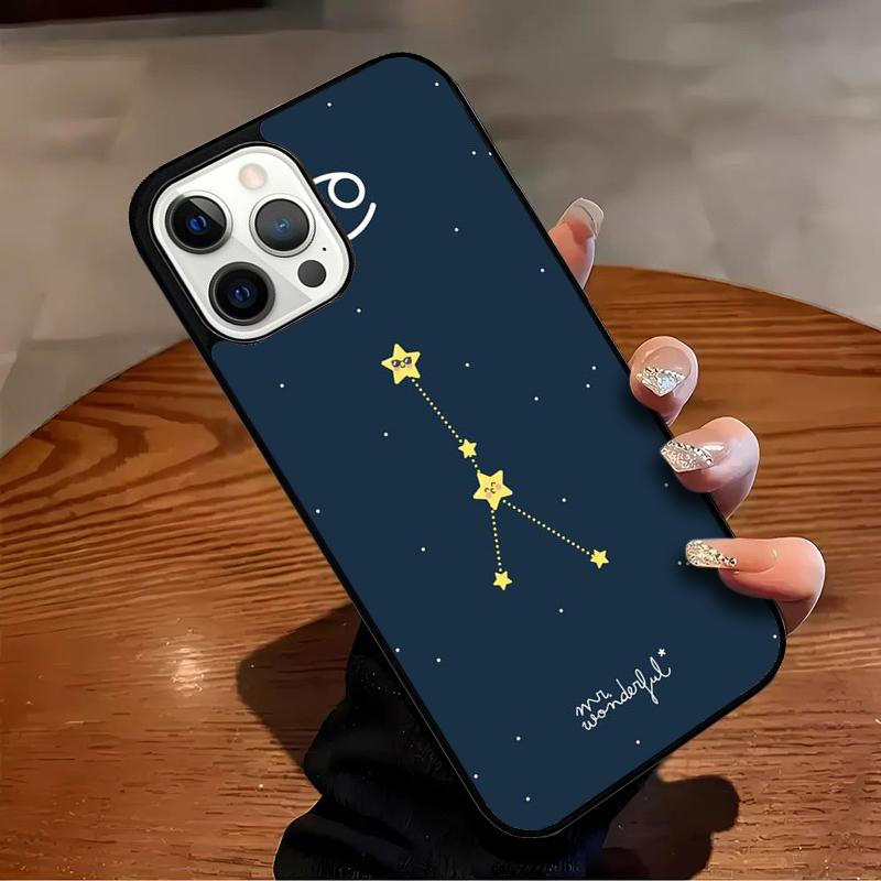 Twelve Constellations Phone Case For iPhone 17 Air 16 15 14 13 12 11 Pro Max Max Plus Bumper Case Cover