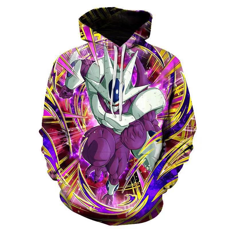 2024 Autumn Anime Dragon Ball Pullover Hooded Sweatshirt for Men and Women Classic 3D Printed Street Top Sweatshirt Jacket