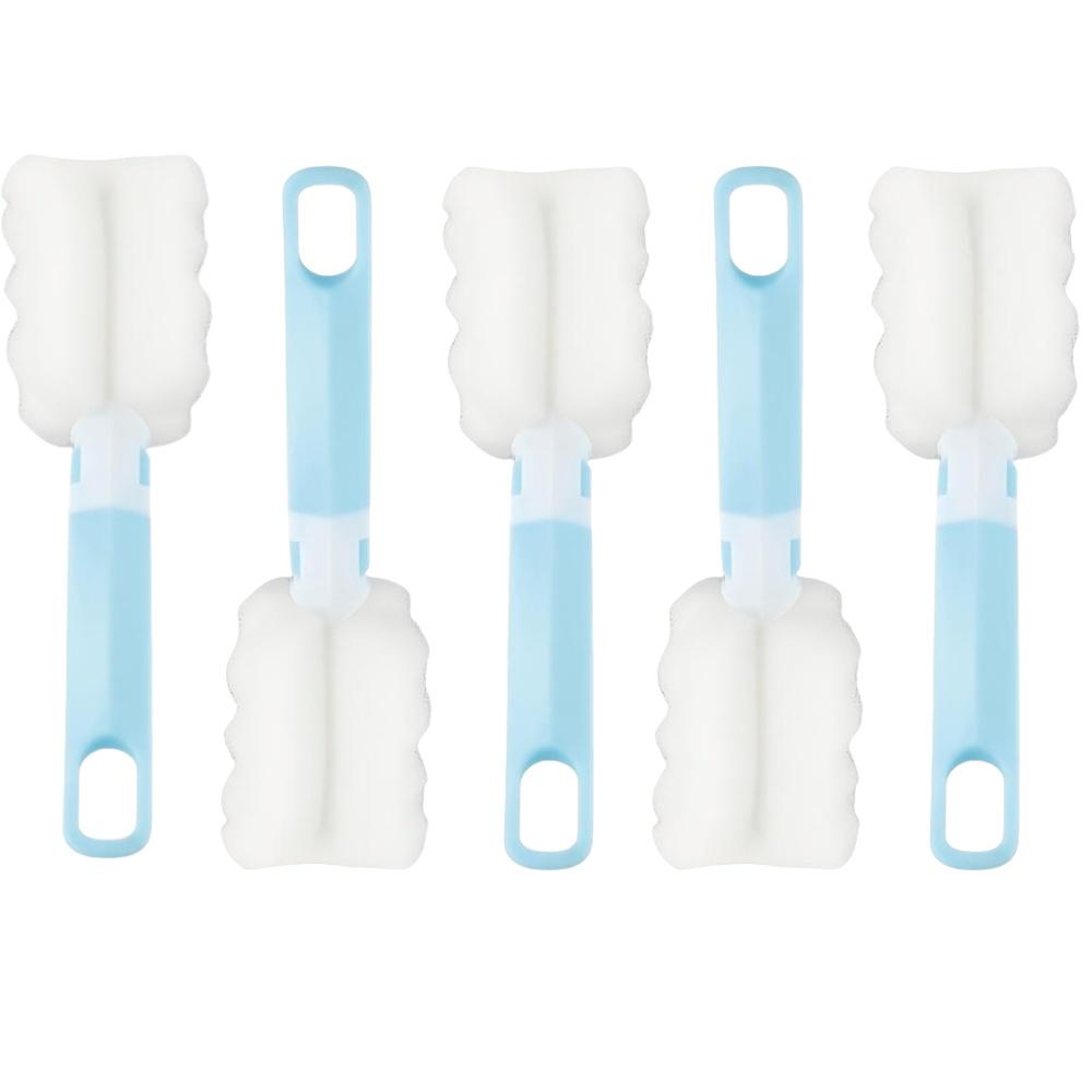 1/5 шт. Губка с длинной ручкой для кружек, стеклянных бутылок, чашек, скребок для эффективной очистки, многоразовый кухонный инструмент для уборки