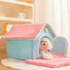 Зимняя новая теплая кошачья будка с одной спальней и одной гостиной, съемная и моющаяся будка для животных