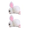 1 Pair Winter Plush Bunny Hairpins Hair Clips Vivid Color Creative Shape Adorable Sweet Hairpins Hair Accessory for Kids