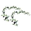 2pcs Artificial Black Rose Vine 78.7in Unique Faux Rose Vine Garland for Wedding Holiday Wall Decoration