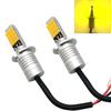 HooMoo LED Fog Lamp H3 LED Fog Amber Vehicle Inspection DC Non-polarized LED Bulb for Car 2 Pack