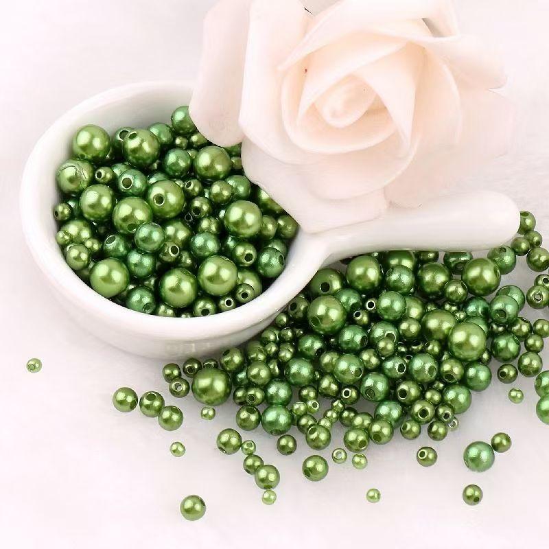 Высококачественная перфорированная разноцветная имитация жемчуга ABC, своими руками, платье из бисера, серьги, браслет, ожерелье с россыпью бусин