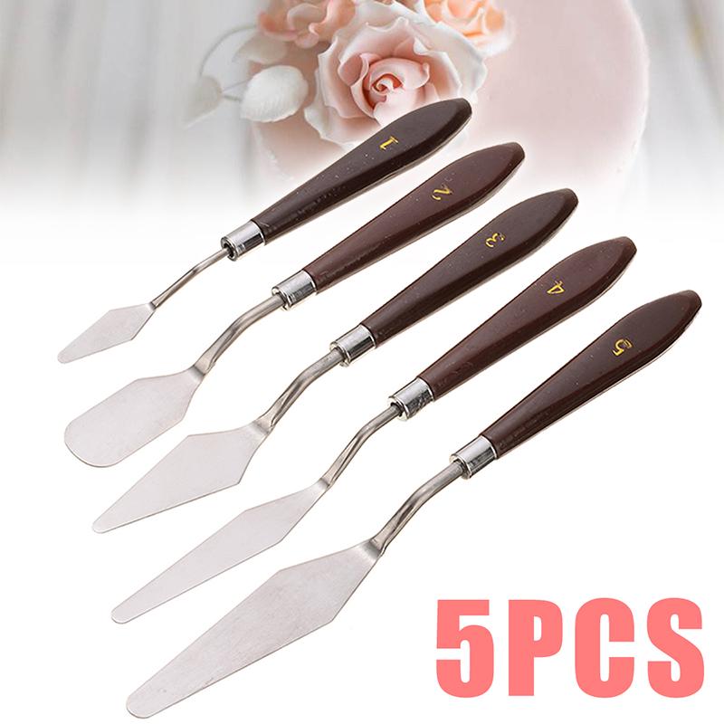 5 шт./компл. лопаточка из нержавеющей стали, кондитерские инструменты, миксер для крема для торта, скребок, лопата