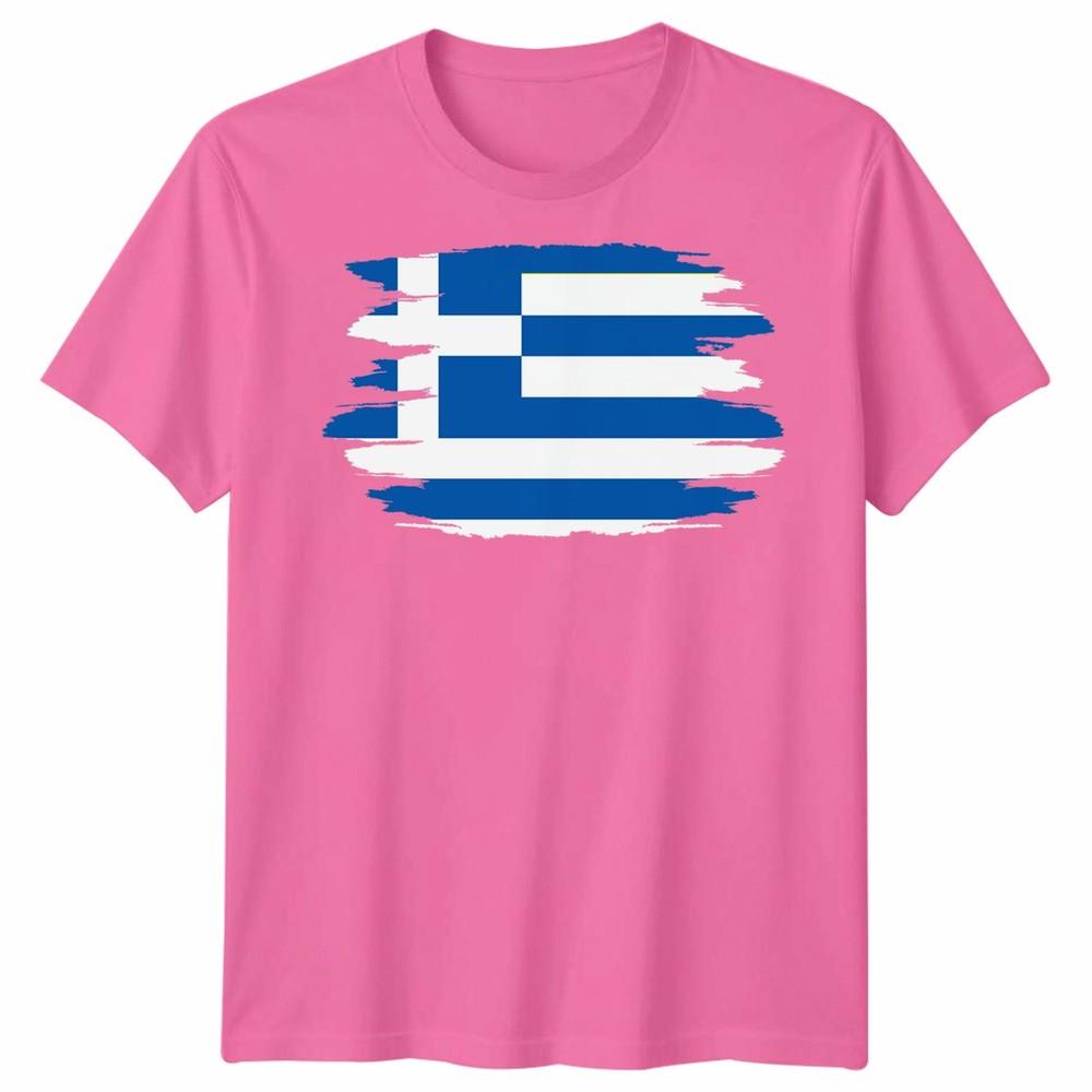 Torn Greece Flag Unisex T Shirt Greek Pride Distressed Design Graphic Tee