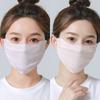 For Girl Outdoor Eye Protection Solid Color Hiking Face Scarf Lace Mask Face Cover Sunscreen Mask