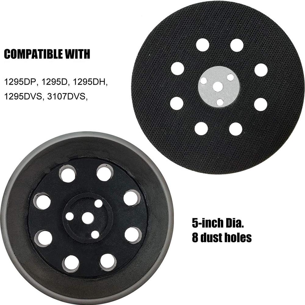 Шлифовальная подошва 5 дюймов, 8 отверстий, для 1295DP 1295D 1295DH 1295DVS 3107DVS, 1 шт.