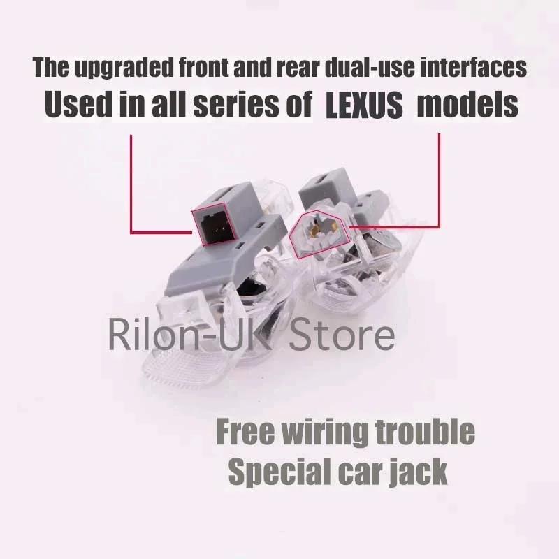 AAOU1 LED Car Logo Projector Lamp Door Welcome Ghost Shadow Light Auto Accessories For Lexus LS430 LS460 IS250 IS300 RX ES GX LS LX IS