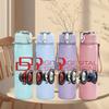 1PC Digital Headphones Retro Tech Graphic Print 750ml Portable Sports Water Bottle Leakproof Gym Outdoor Travel Drink Cup