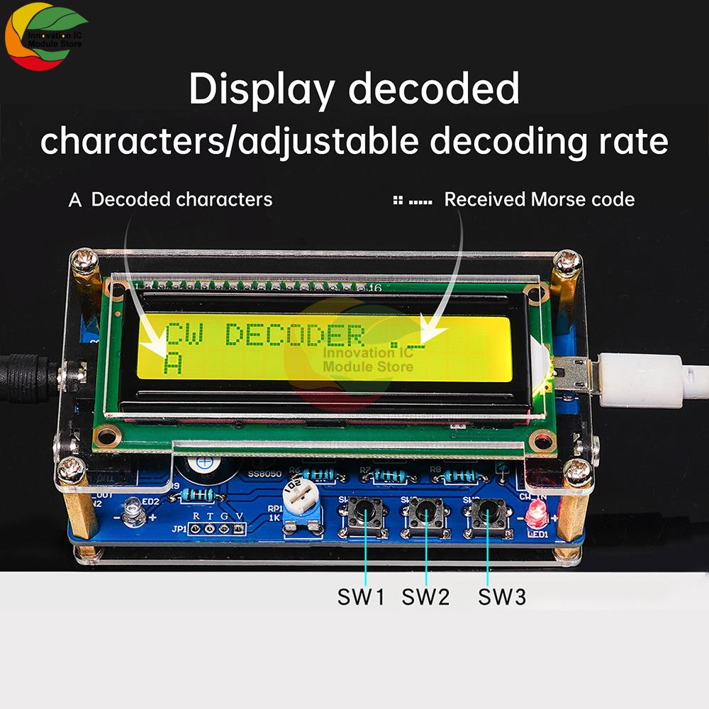 Улучшенный DC 5V CW Декодер Кода Морзе Плата для Пайки Практики DIY Электронный Производственный Комплект