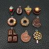 10Pc/Set New Popular Realistic Coffee Bean And Coffee Cup Pendants, Resin Accessories For Diy Creative And Fun Earrings Necklace