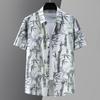 Plus Size 4XL-11XL Men's Short Sleeve Shirts Summer Fashion Casual Oversized Shirt Male