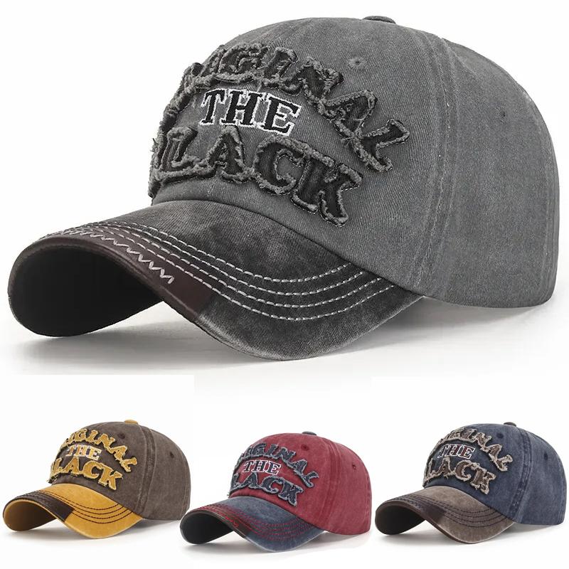 Хлопковая бейсболка для занятий спортом на открытом воздухе, вышивка, нашивка с черной надписью, солнцезащитная шляпа от солнца для весны и осени