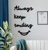 Декоративная деревянная наклейка на стену Всегда улыбайтесь Настенный декор