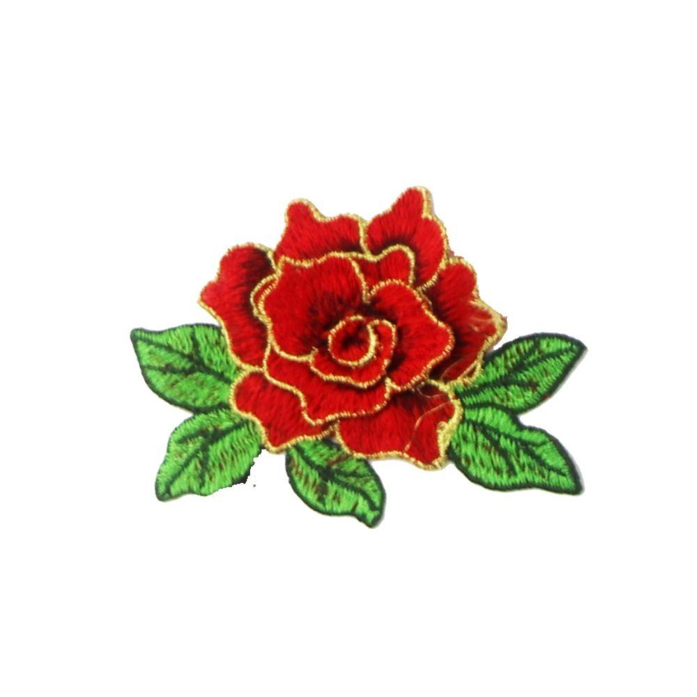 DIY Handmade Embroidery Flower Patch Polyester Fiber Floral Patches Embroidery Repair Patch Jeans