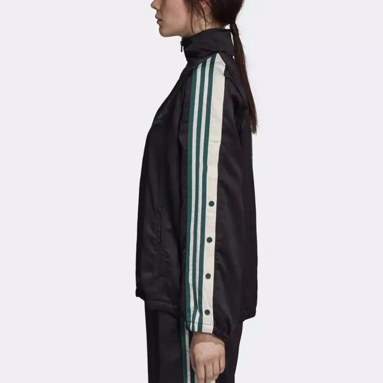 Adidas Оригинальная свободная куртка с вышитым логотипом и боковым карманом, куртка унисекс, черная DH4600