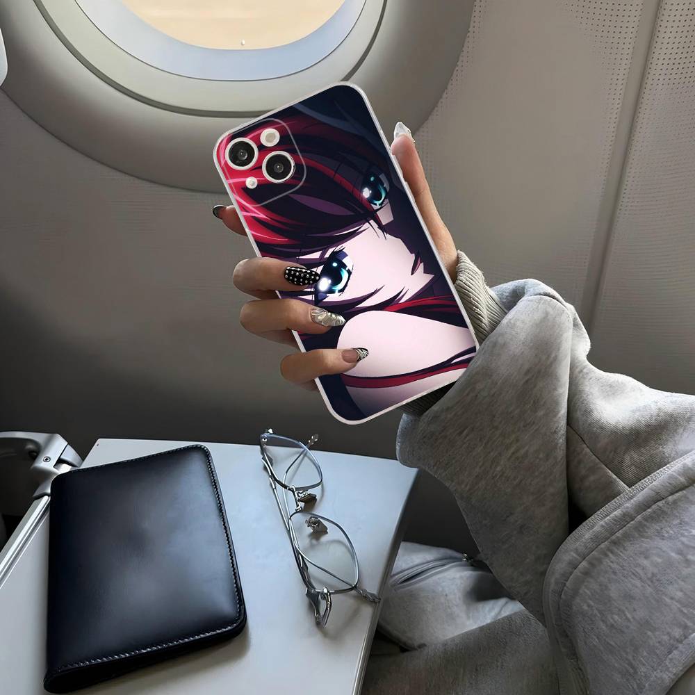 DXD Rias Gremory Mobile Cell For iPhone 11 12 13 14 15 16 17 Pro Max Plus 13 Mini Silicone Soft Transparent Back