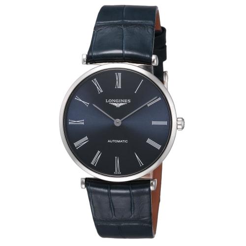 Longines Men's LA GRANDE CLASSIQUE Automatic Watch, Water Resistant, Sapphire Crystal, Blue Dial, Stainless Steel, L4.908.4.94.2, Blue