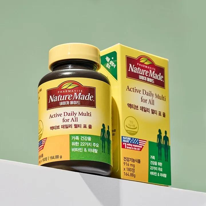Nature Made Active Daily Multi for All 180 Tablets (3-month supply)