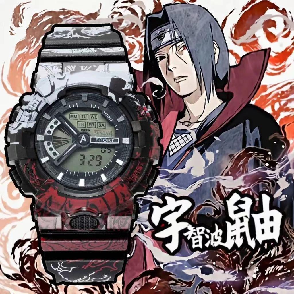 New Anime Naruto Sasuke Uchiha Itachi Cartoon Electronic Watch Male and Female Junior High School Students Trendy Luminous Gift