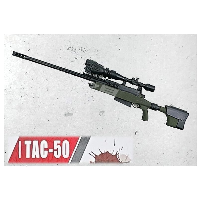 UnoDosTres масштаб 1/6, пластиковая модель снайперской винтовки, набор из 6 видов, подвижные, с цветовой кодировкой, не требуется клей, реалистичная модель с деталями