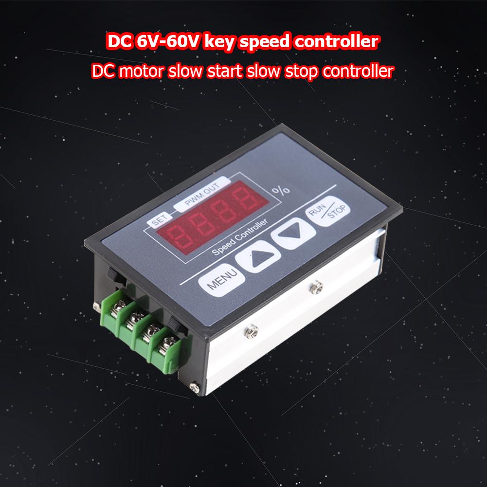 DC 6-60V 30A Регулятор скорости Цифровой дисплей PWM Двигатель Высокая прочность Электрический Портативный Привод Бесступенчатый Регулятор