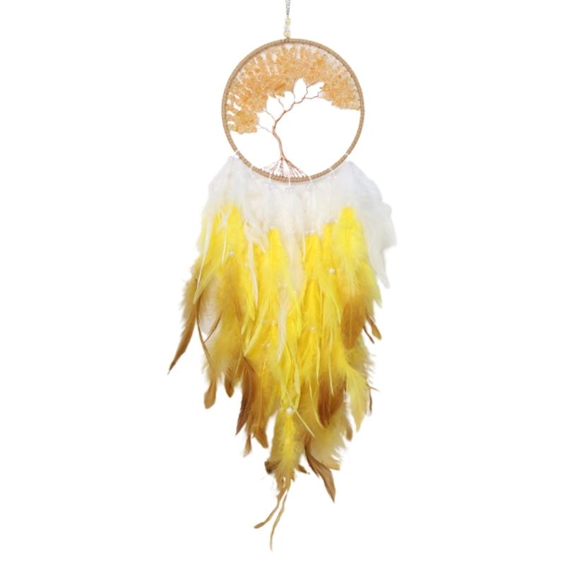 Wall Hanging Dreamcatcher Tree of Life Feather Pendant Ornament Dream Catchers Home Decorations Wind Chimes Car Ornament