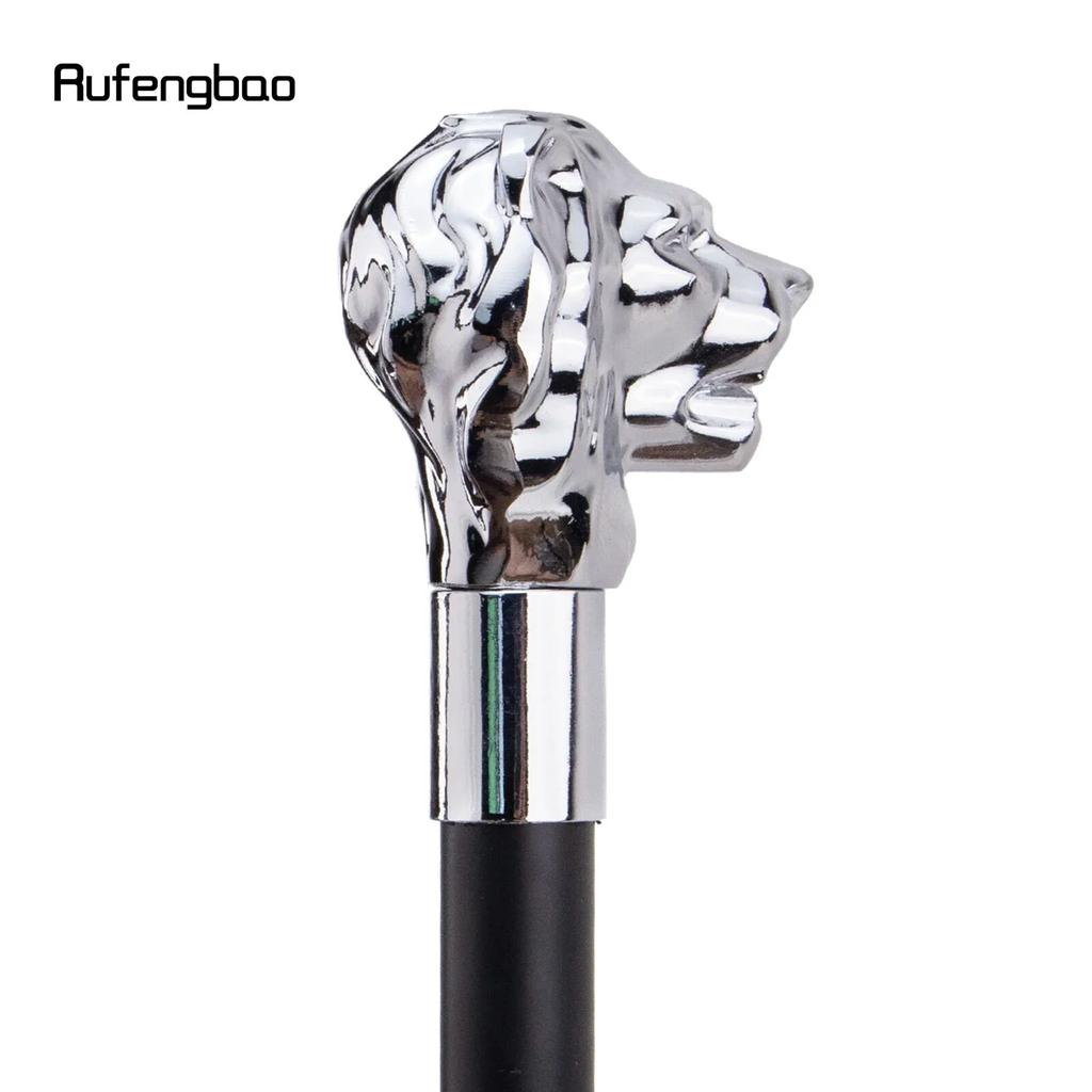 Роскошная белая трость с ручкой в ​​виде головы льва, модная трость для вечеринки, декоративная трость, элегантная ручка-трость, 93 см