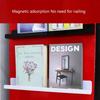 Магнитная книжная полка для белой доски 17 дюймов Многоразовый держатель для книг Плавающие полки Полка для специй для кухни